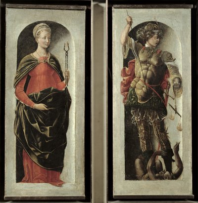 St. Apollonia and St. Michael by Ercole de Roberti