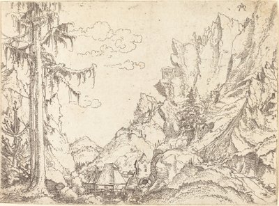 Mountain Landscape, 1510-1525 by Erhard Altdorfer