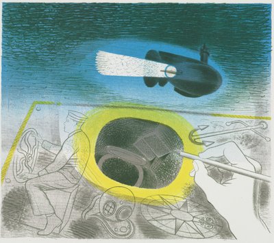 Submarine Series: Introductory Lithograph by Eric Ravilious