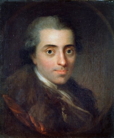 Portrait of Johannes Ewald, Danish poet by Erik Pauelsen