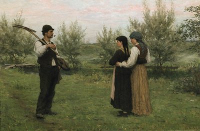 A Meeting by Erik Theodor Werenskiold