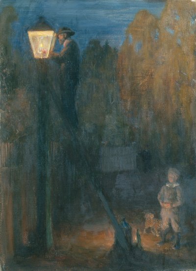 Lamp Lighter by Erik Theodor Werenskiold