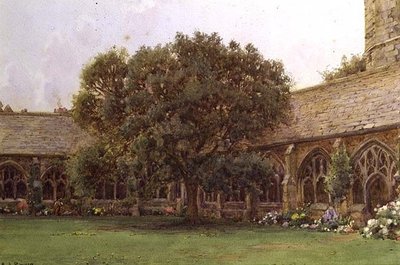 The Cloister, New College, Oxford by Ernest Arthur Rowe