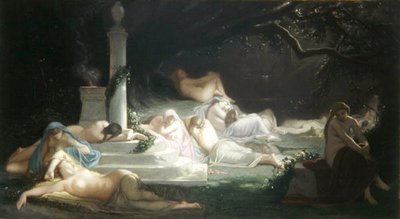 Nymphs at the Grave of Adonis by Ernest Augustin Gendron