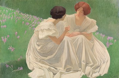 The Two Whites (Les Deux Blanches). 1898 by Ernest Bieler