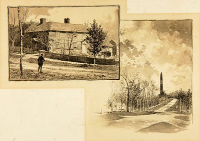 House/Monument in Woods by Ernest C. Peixotto