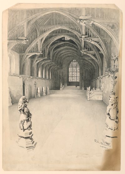 Interior of Westminster Hall by Ernest Clifford Peixotto
