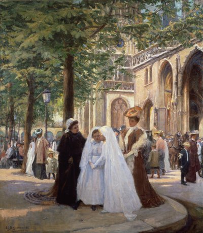 The First Communion by Ernest Desurmont