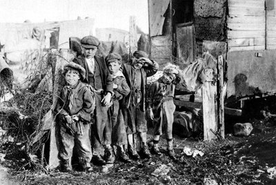 A Group of Street Urchins, Paris by Ernest Flammarion