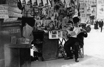 Newspaper stand, Paris by Ernest Flammarion