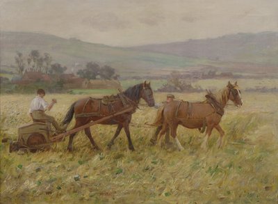 The Harvesting Team by Ernest Higgins Rigg