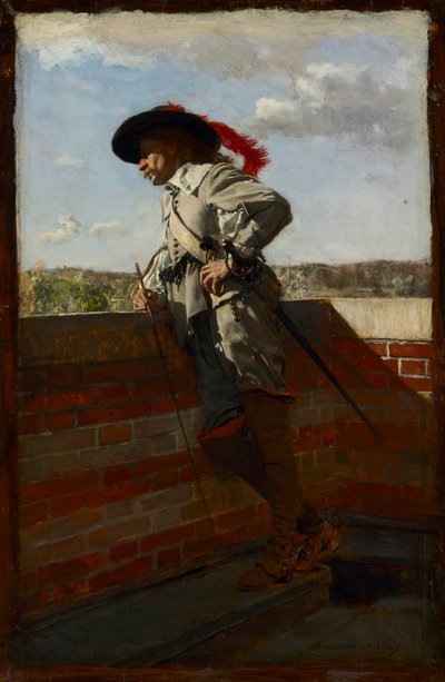 On a Terrace by Jean Louis Ernest Meissonier