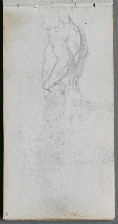 Sketchbook, page 51: Figure Study by Ernest Meissonier