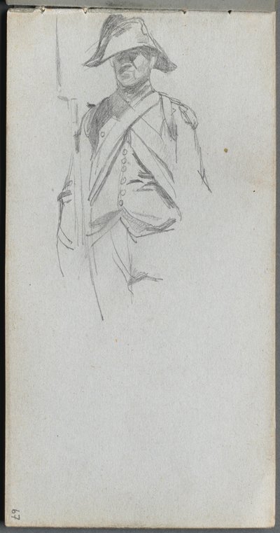 Sketchbook, page 67: Study of a Soldier by Jean Louis Ernest Meissonier