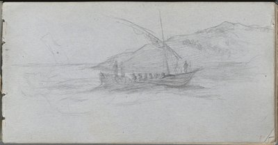 Sketchbook, Page 88: Seascape and Figure by Jean Louis Ernest Meissonier