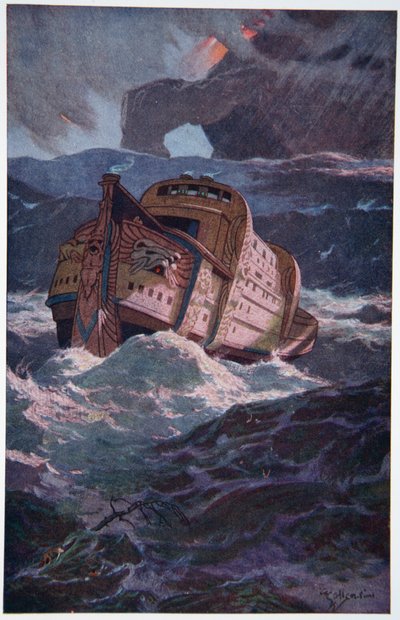 The Babylonian Deluge, 1915 by Ernest Wellcousins