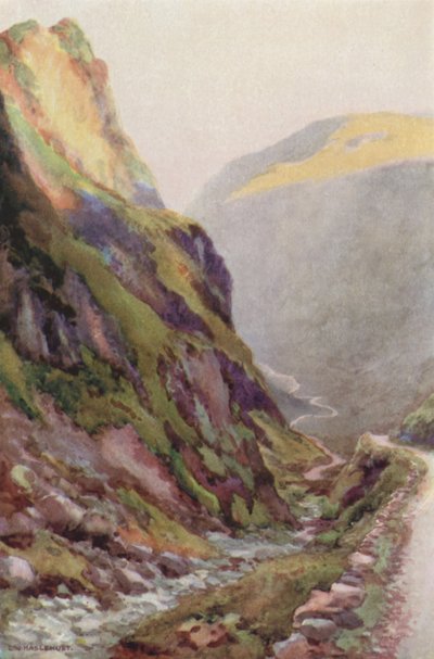 Honister Pass – Dawn by Ernest William Haslehust