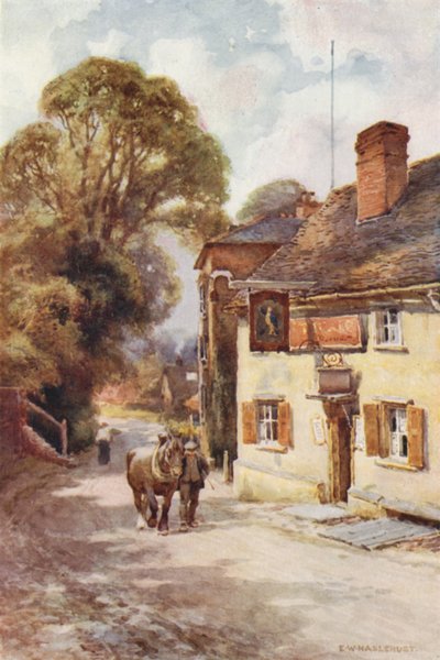 The Leather Bottle, Cobham by Ernest William Haslehust