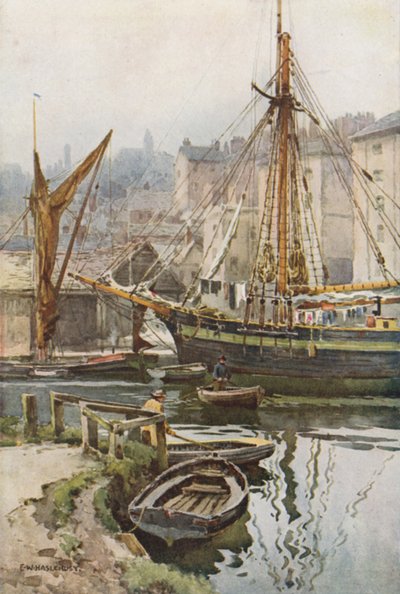 The Quay at Exeter by Ernest William Haslehust