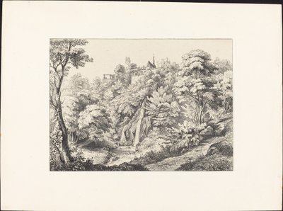 Rear View of the Convent with Waterfall by Ernst Fries