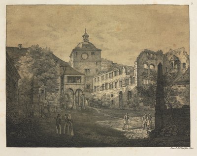 Six Views of Heidelberg Castle: Castle Terrace by Ernst Fries