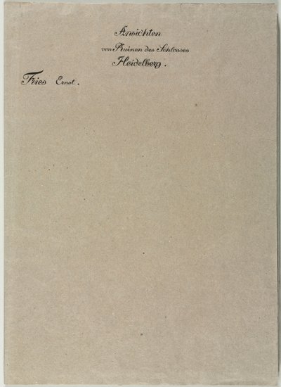 Six Views of Heidelberg Castle: Wrapper by Ernst Fries