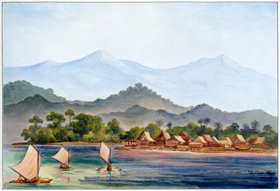 Village, Sumatra, Indonesia by Ernst Haeckel