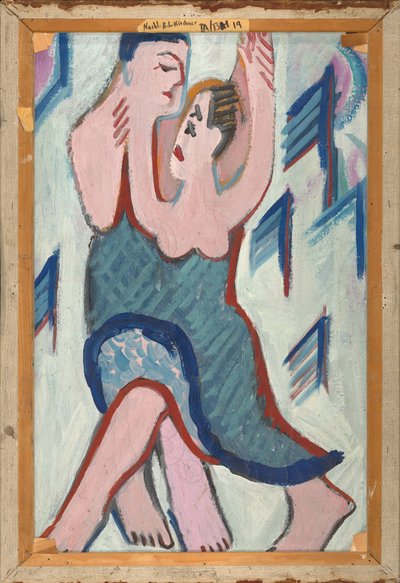 Dancing Couple in the Snow (Reverse) by Ernst Ludwig Kirchner