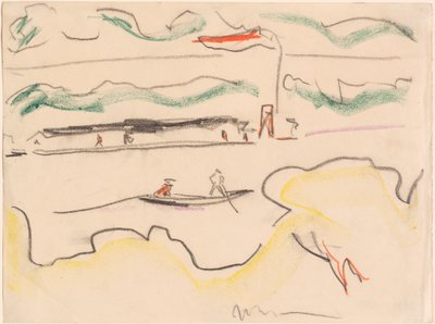 Elbe Landscape Near Dresden by Ernst Ludwig Kirchner