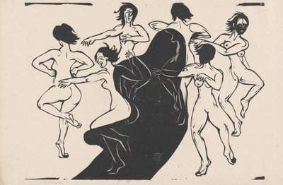 Nudes Dancing around a Shadow, 1936 by Ernst Ludwig Kirchner