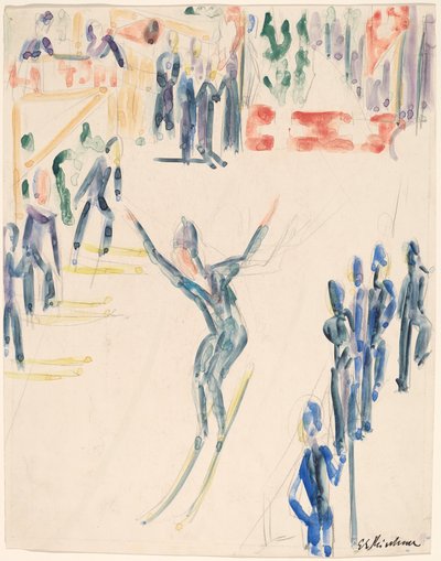Ski Jumper by Ernst Ludwig Kirchner