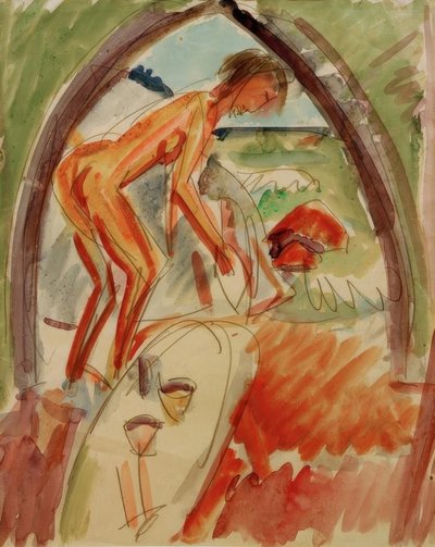 Nude in the Arch by Ernst Ludwig Kirchner