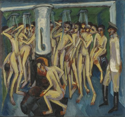 Artillerymen in the Shower by Ernst Ludwig Kirchner