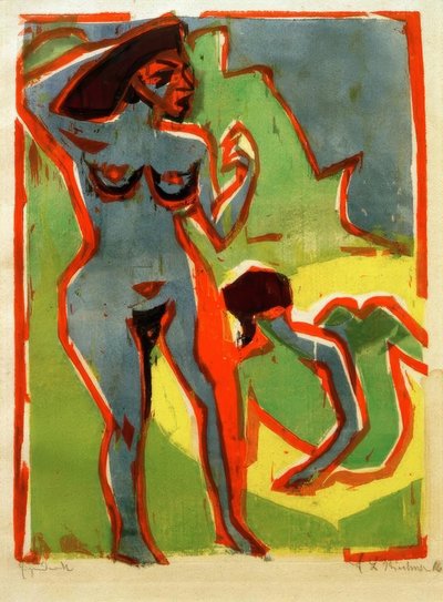 Bathing Women (Moritzburg) by Ernst Ludwig Kirchner