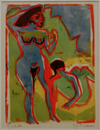 Bathing Women in Moritzburg by Ernst Ludwig Kirchner