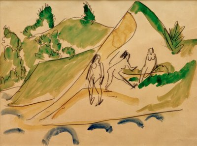 Bathers at Moritzburg Lake by Ernst Ludwig Kirchner