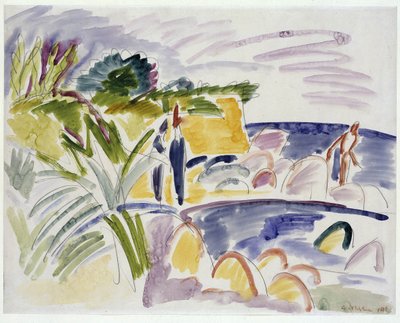 Beach at Fehmarn, 1913 by Ernst Ludwig Kirchner