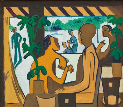Brown Figures in a Café, 1928-1929 by Ernst Ludwig Kirchner
