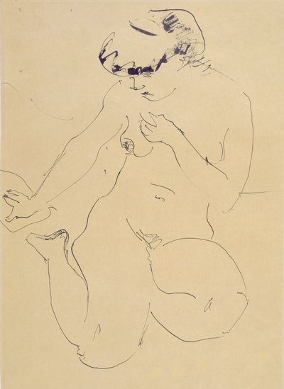 Crouching Nude by Ernst Ludwig Kirchner