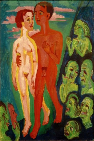 The Couple Before the People by Ernst Ludwig Kirchner