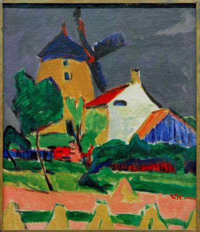 The Windmill near Moritzburg by Ernst Ludwig Kirchner