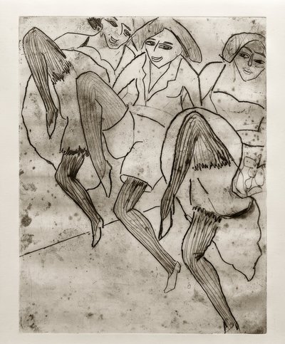 E.L.Kirchner, Hamburg Dancers by Ernst Ludwig Kirchner