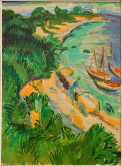 Fehmarn Bay with Boats by Ernst Ludwig Kirchner