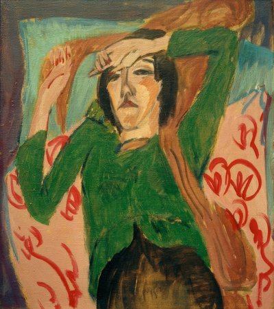 Woman in Green Jacket by Ernst Ludwig Kirchner