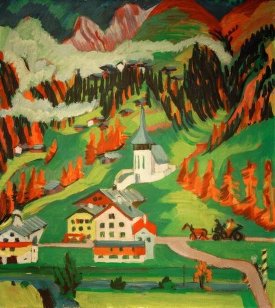 Frauenkirch in Autumn by Ernst Ludwig Kirchner