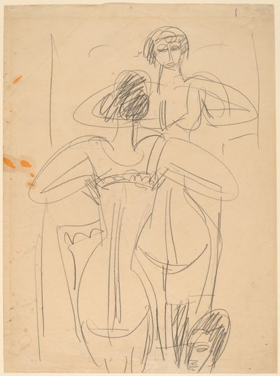 Girl Before a Mirror by Ernst Ludwig Kirchner