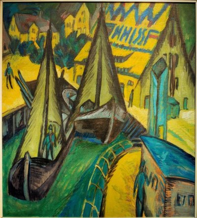Port of Burgstaaken by Ernst Ludwig Kirchner