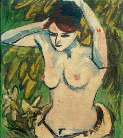 Half-Nude with Raised Arms by Ernst Ludwig Kirchner