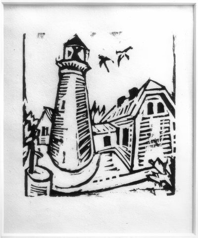 Lighthouse on Fehmarn by Ernst Ludwig Kirchner