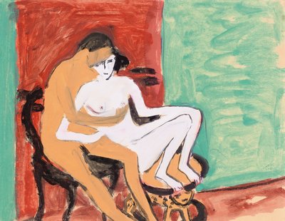 Lovers or Young Couple by Ernst Ludwig Kirchner